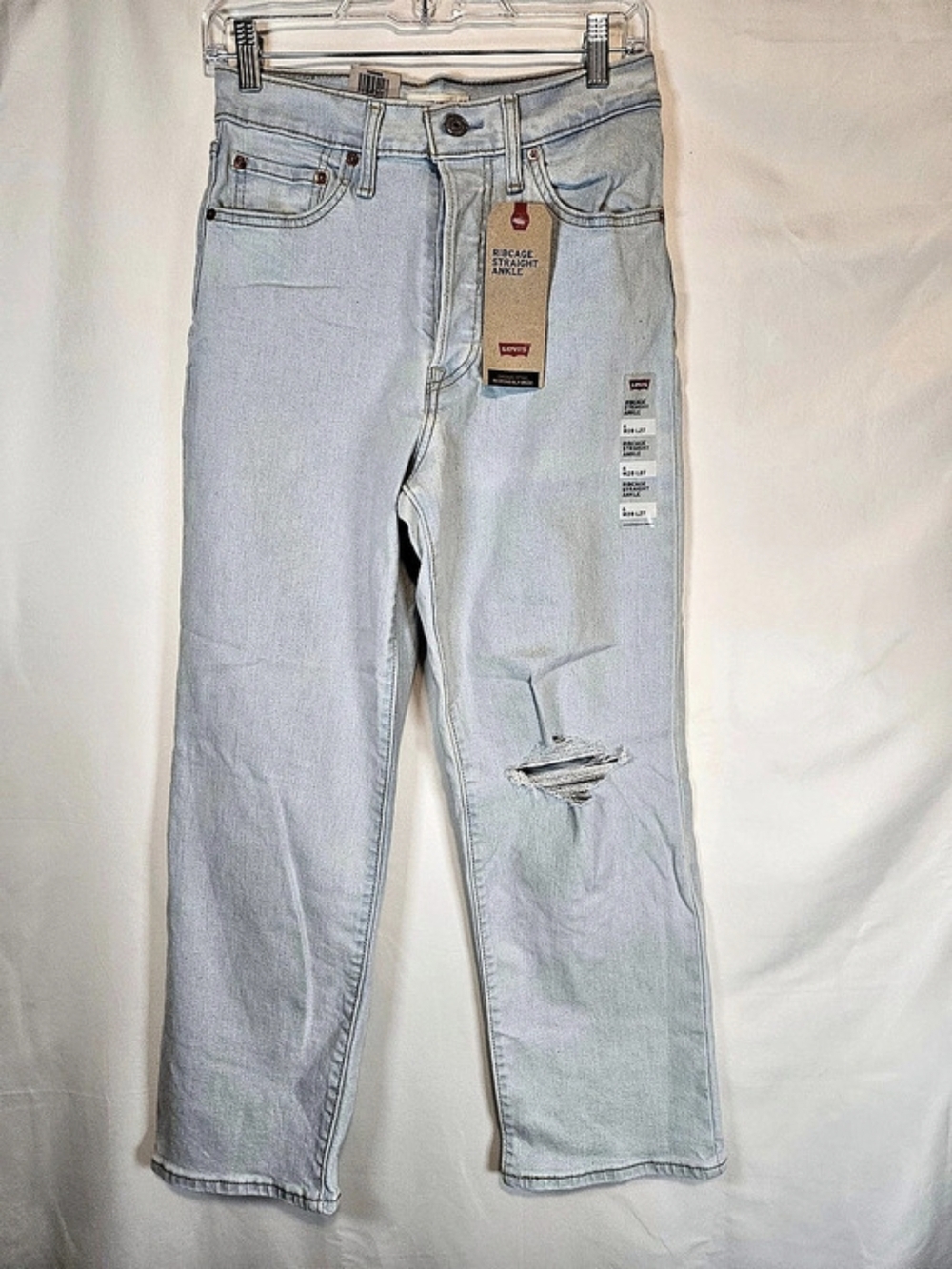 Levi's Ribcage Straight Ankle Jeans in Blue Waist 28 NWT Super High Rise